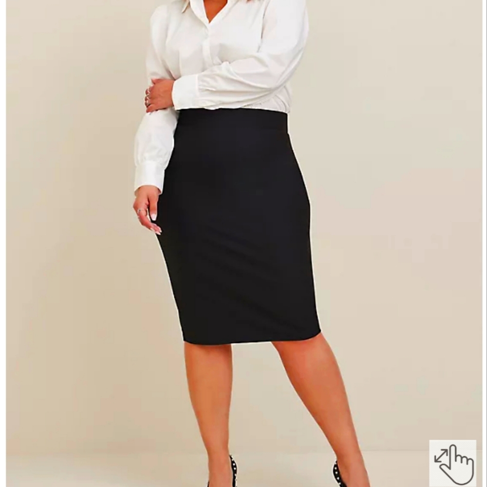 Torrid Midi Studio Luxe Ponte Pencil Skirt